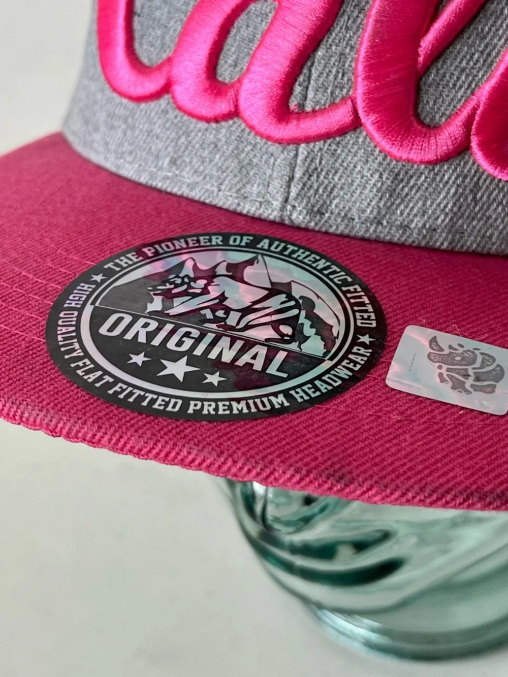 Designers Originals Grey and Pink 'Cali' Snapback Hat